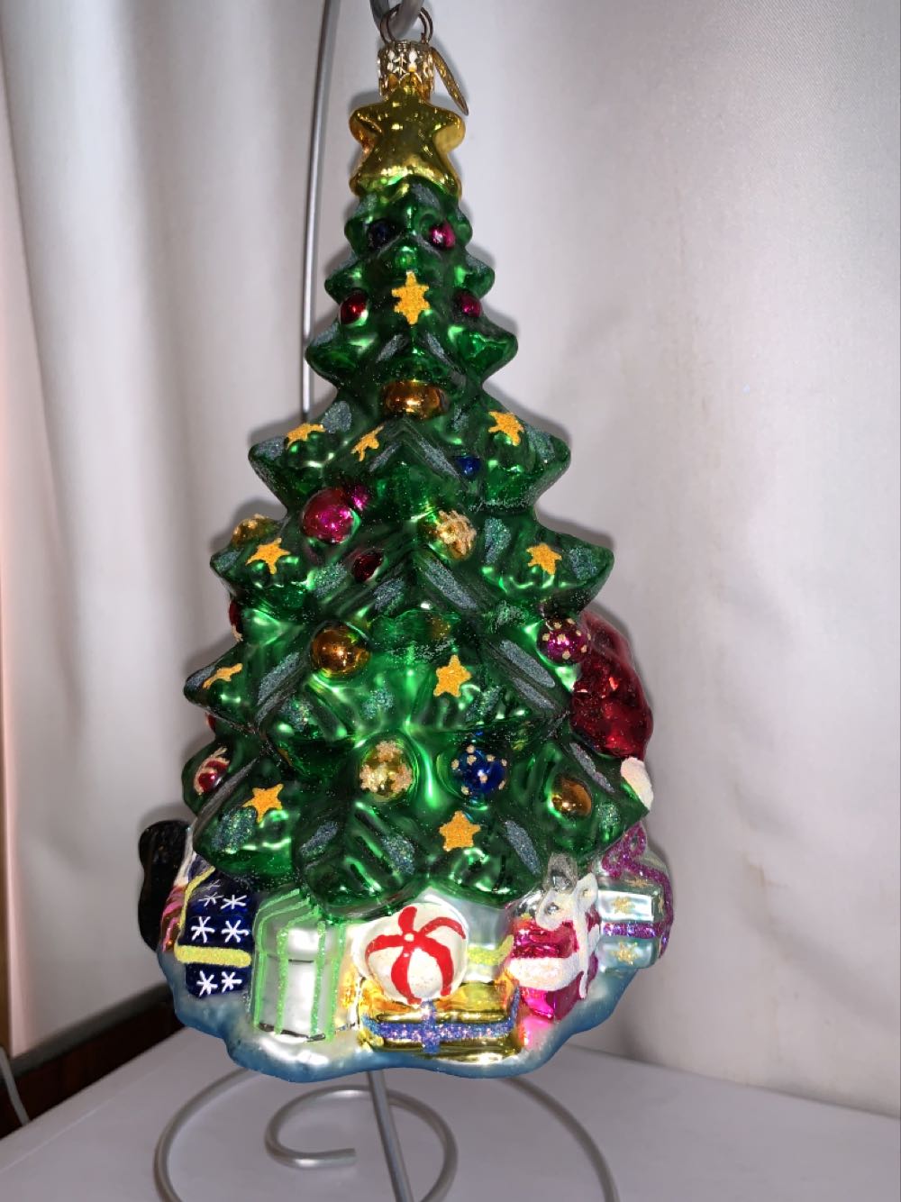 Santa in Tree-Pose  (Santa) ornament collectible - Main Image 2