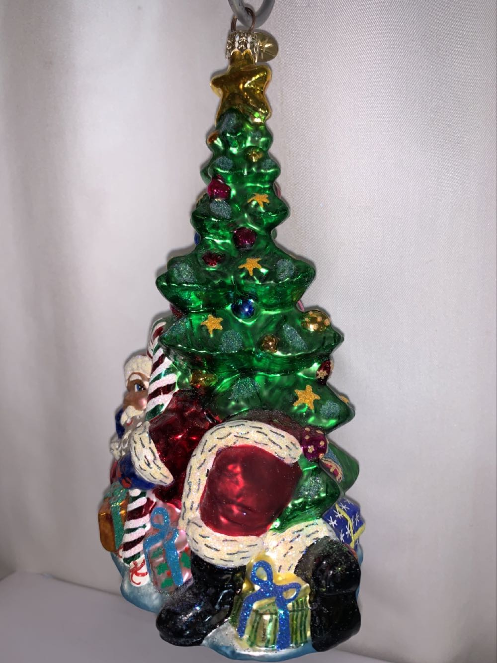 Santa in Tree-Pose  (Santa) ornament collectible - Main Image 3