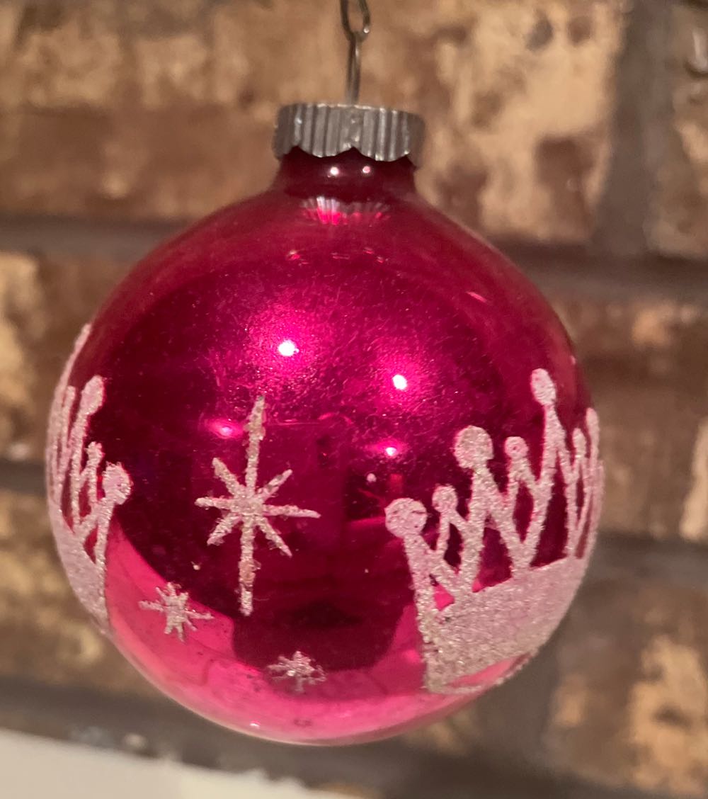 Shiny Brite - Round - Stencil - Crown & Stars - Stencil (Round) ornament collectible - Main Image 2