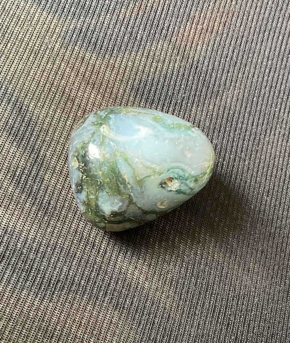 Green Moss Agate - Tumble Stones (Emanates The Vibration Of Balance & Stability) ornament collectible - Main Image 3