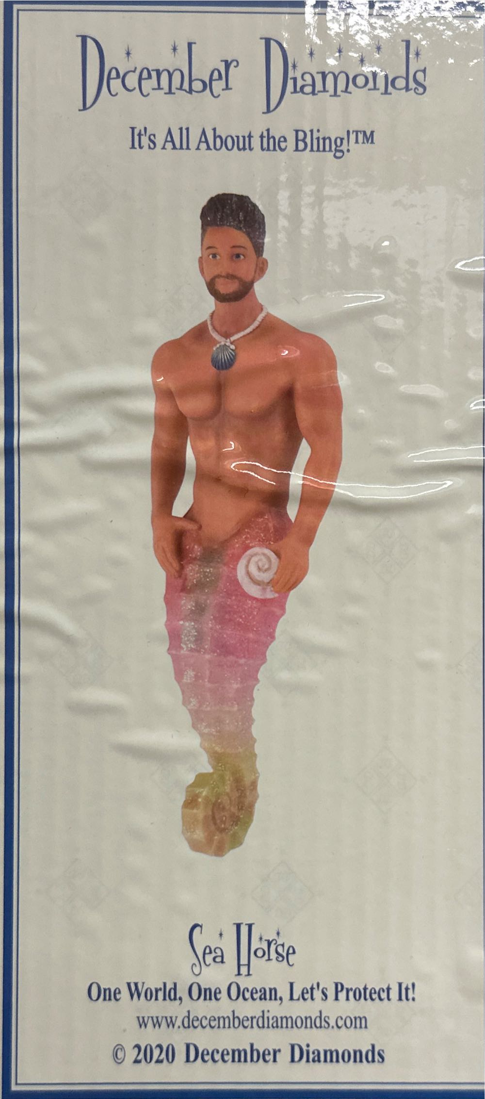 December Diamonds Sea Horse Merman Christmas Ornament 5555130 New  ornament collectible [Barcode 807962551300] - Main Image 2
