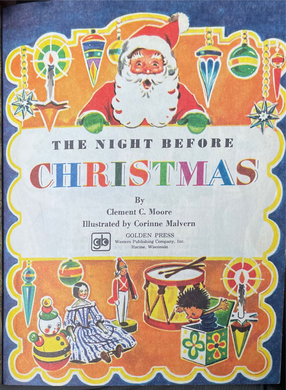 Book - The Night Before Christmas - 1973 - Little Golden Book (By Clement C. Moore) ornament collectible - Main Image 2