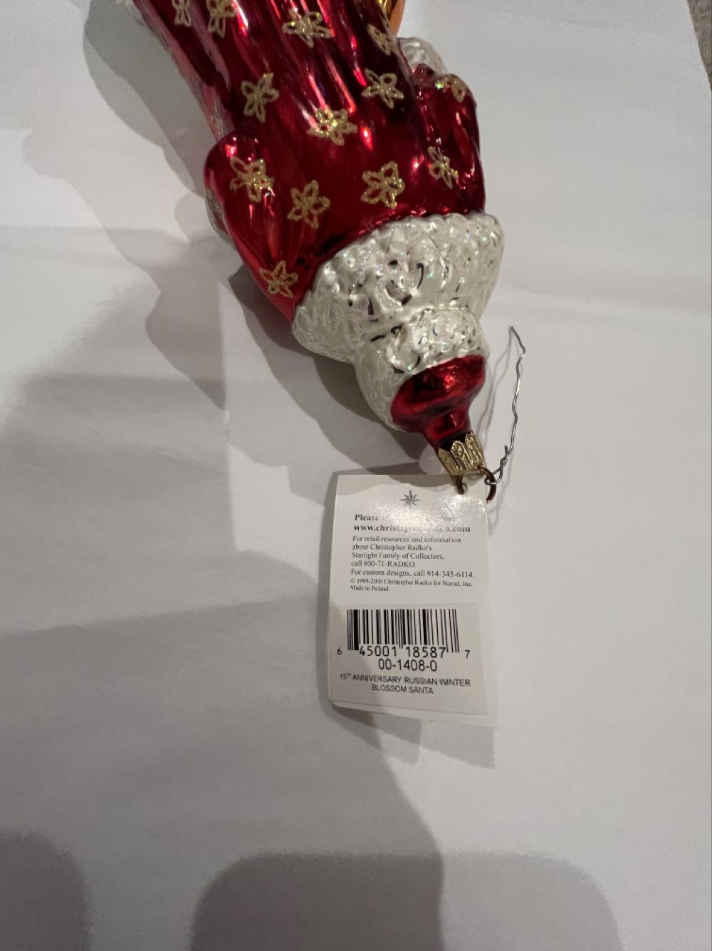 15th Anniversary Russian Santa Winter Blossom - 00-1408-0 (Russian) ornament collectible - Main Image 4