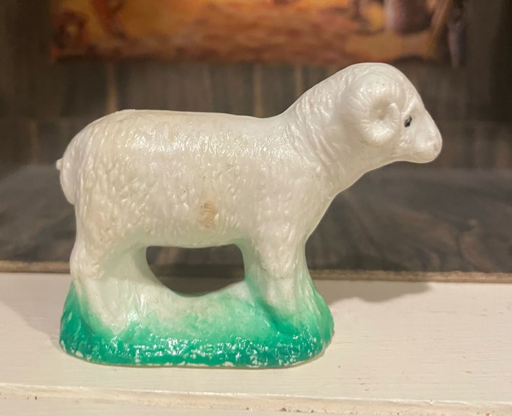 Corwin - (Set 2) - Animals - Sheep - Standing With Base - Animal (Nativity) ornament collectible - Main Image 2