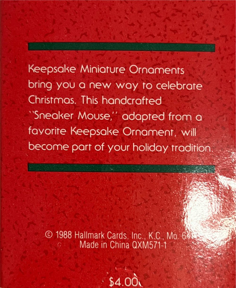 Sneaker Mouse - MOUSE (Miniature) ornament collectible - Main Image 2