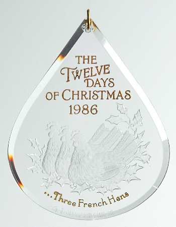 #3 Three French Hens - The Twelve Days of Christmas (Collectible Series) ornament collectible - Main Image 1