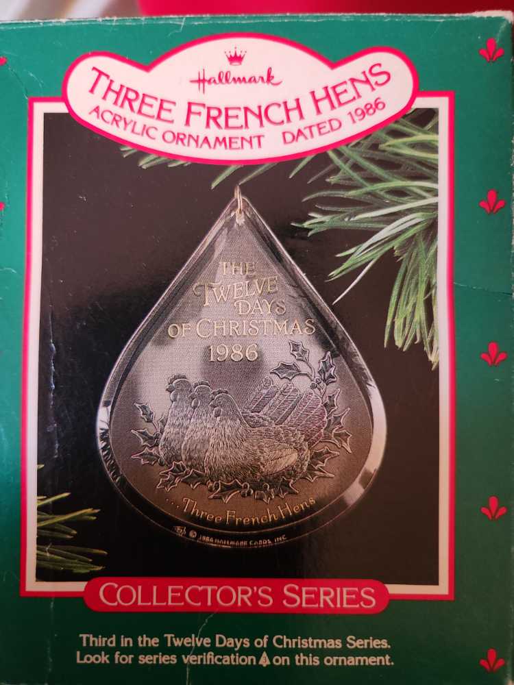 #3 Three French Hens - The Twelve Days of Christmas (Collectible Series) ornament collectible - Main Image 2
