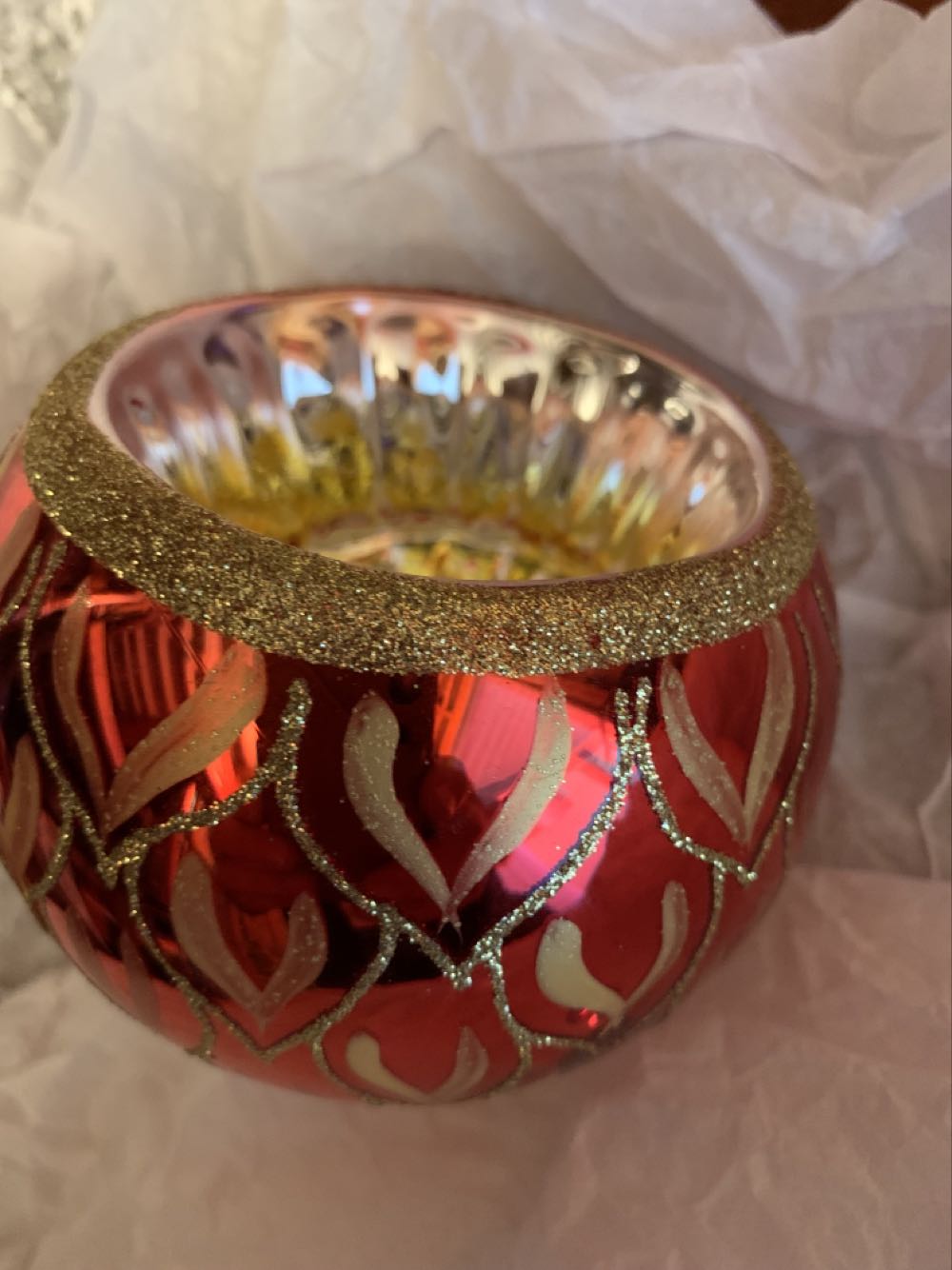 Large Italian Reflector, Red  (Christmas Tree Ornament) ornament collectible - Main Image 2