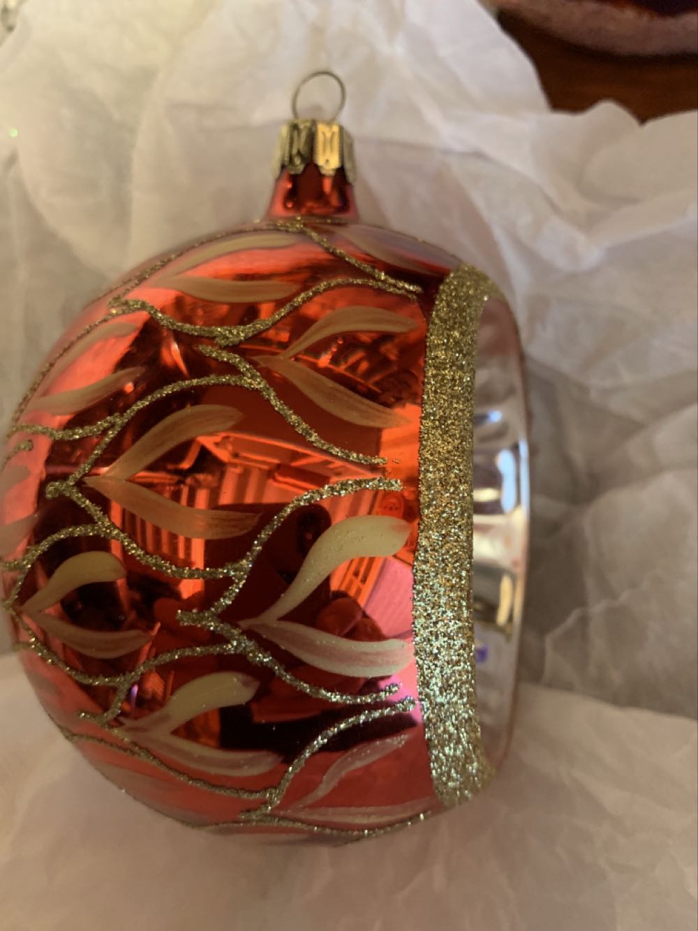 Large Italian Reflector, Red  (Christmas Tree Ornament) ornament collectible - Main Image 3