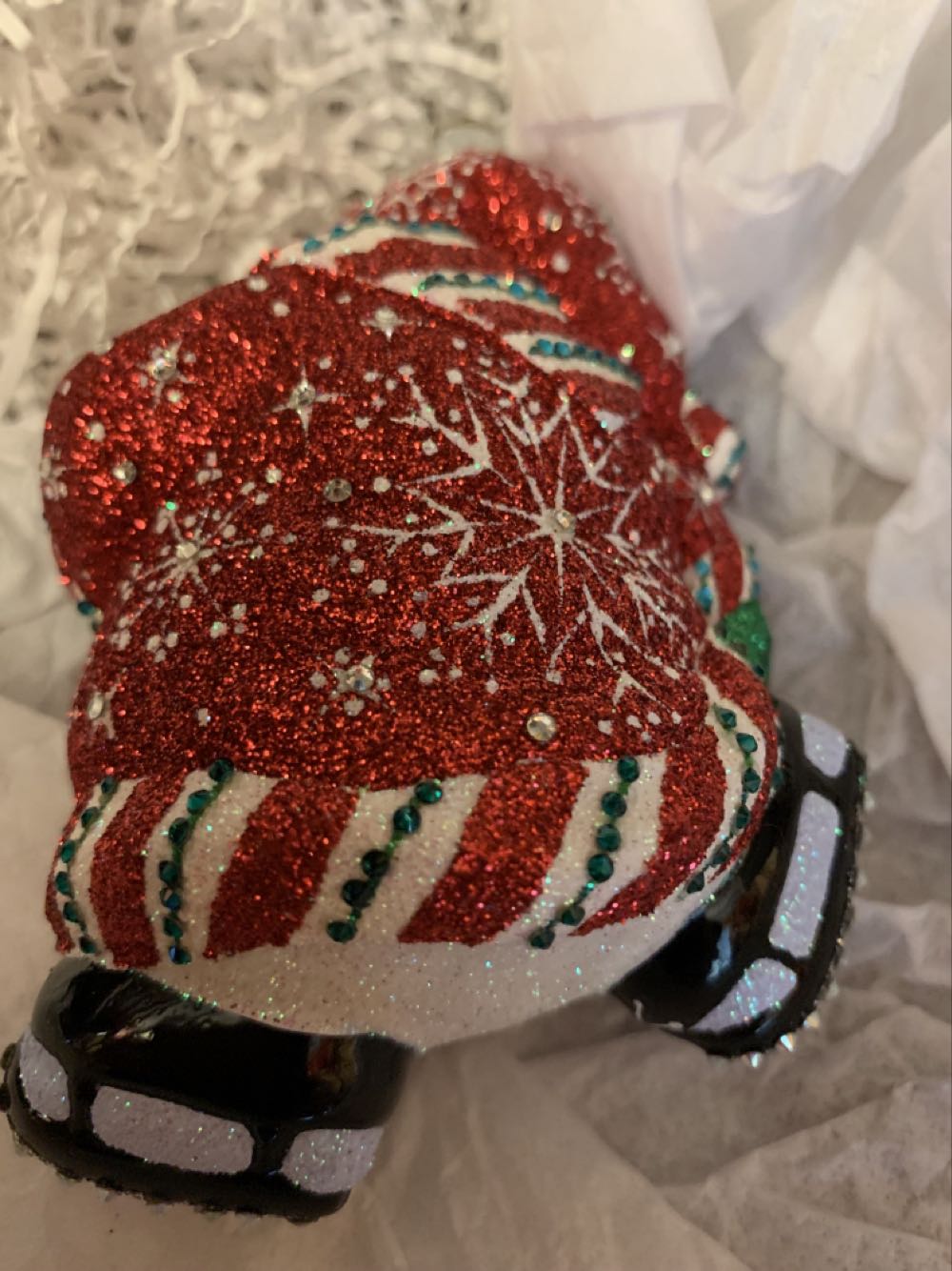 Brinker Snowman, Red & Glittered, TBA  (Snowman) ornament collectible - Main Image 4