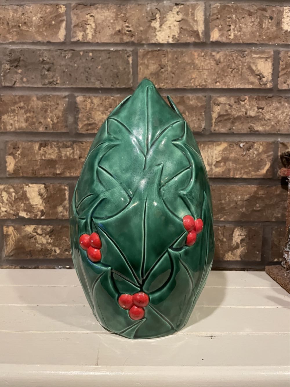 Ceramic - Whitehorse - Holly Pillar Candle Holder - #655 - Candle Holder (Ceramic) ornament collectible - Main Image 2