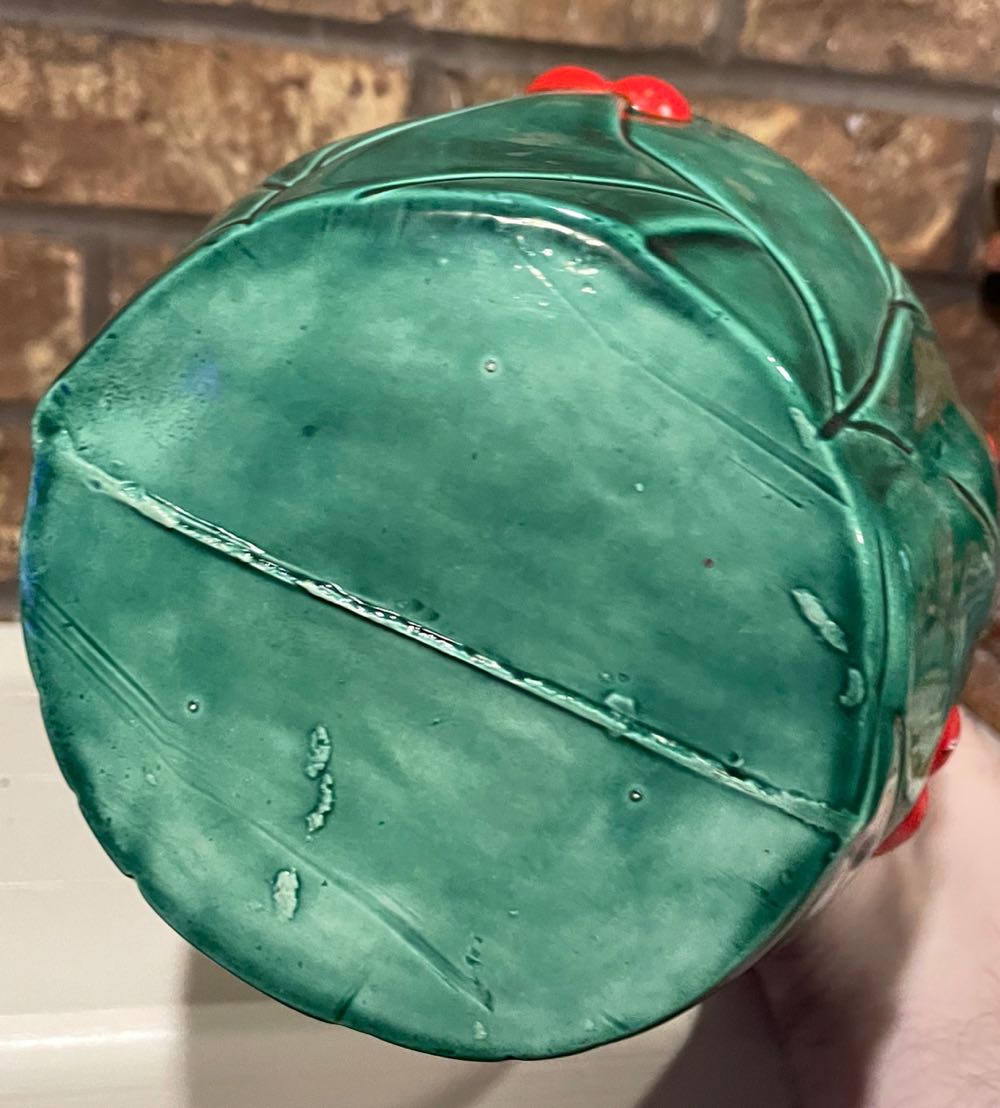 Ceramic - Whitehorse - Holly Pillar Candle Holder - #655 - Candle Holder (Ceramic) ornament collectible - Main Image 3