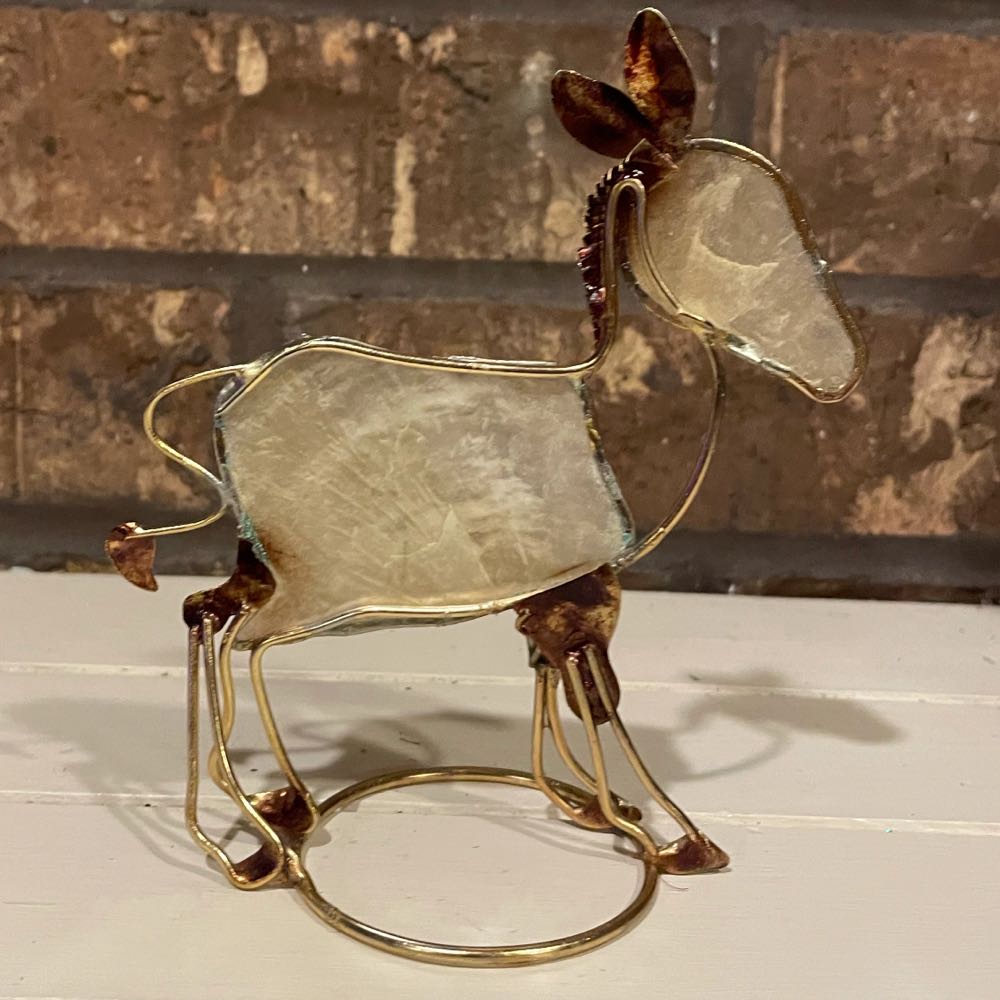 Capiz Shell - Nativity - Animal - Donkey - Standing - Animals (Nativity) ornament collectible - Main Image 2