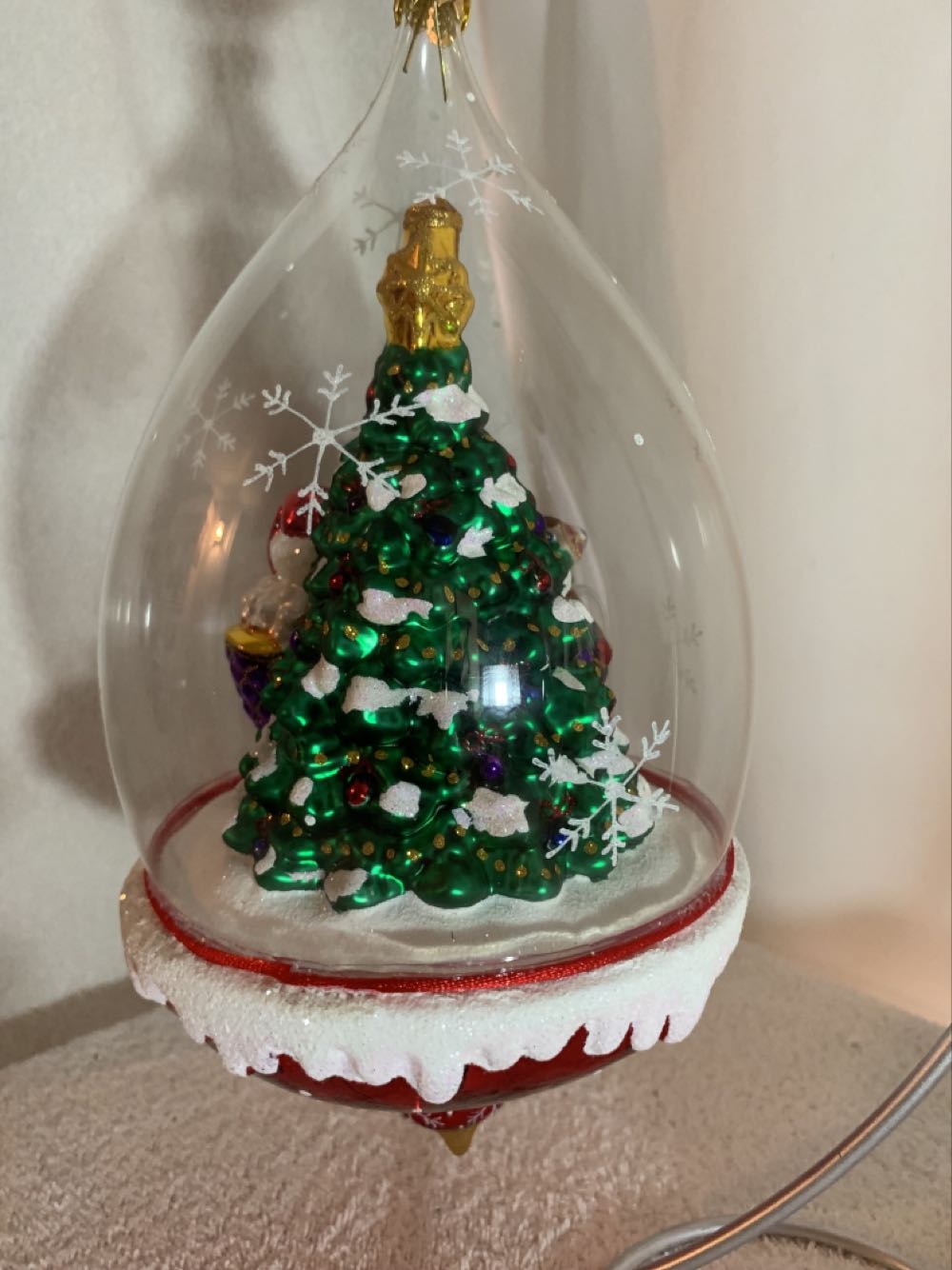 Clear Sledding Ahead  (Santa) ornament collectible - Main Image 3