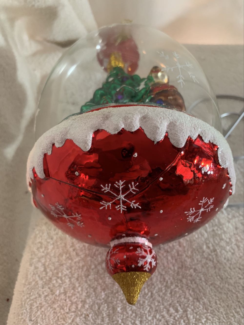 Clear Sledding Ahead  (Santa) ornament collectible - Main Image 4