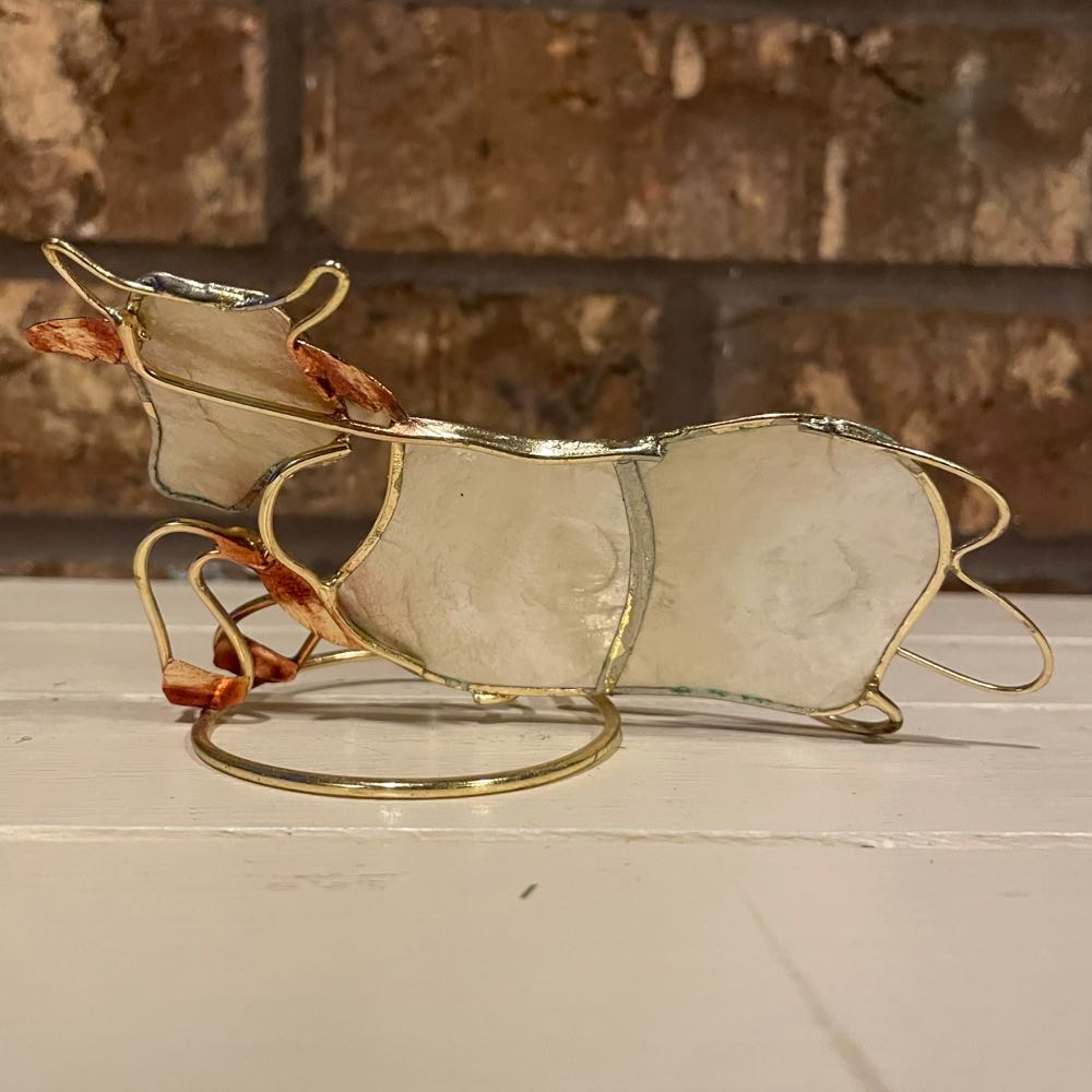 Capiz Shell - Nativity - Animal - Ox - Supine - Animals (Nativity) ornament collectible - Main Image 2