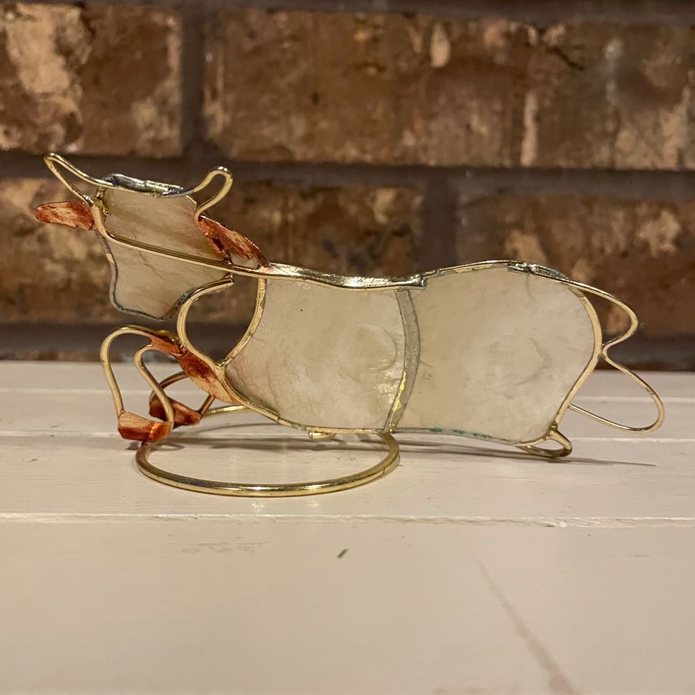 Capiz Shell - Nativity - Animal - Ox - Supine - Animals (Nativity) ornament collectible - Main Image 2