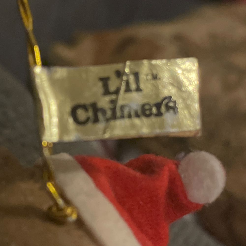 Jasco - L’il Chimers- Caroling Bear - Red Coat - Character (Bell) ornament collectible - Main Image 3