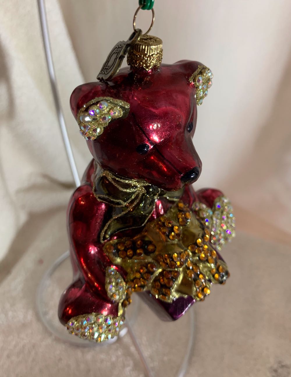 Red Ted With Package  (Teddy Bears) ornament collectible - Main Image 3