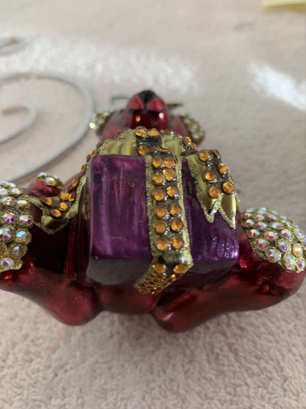 Red Ted With Package  (Teddy Bears) ornament collectible - Main Image 4