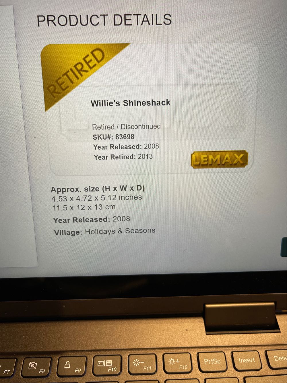 83698 Willie’s Shineshack - Table Accent (General) ornament collectible [Barcode 728162836984] - Main Image 2