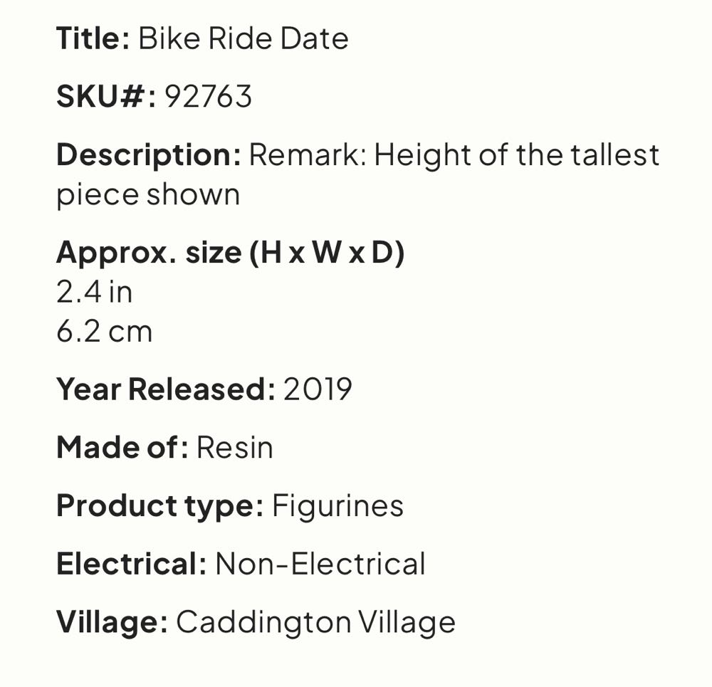 Bike Ride Date Set Of 2 #92763 - Figurines (Figurines) ornament collectible [Barcode 728162927637] - Main Image 2