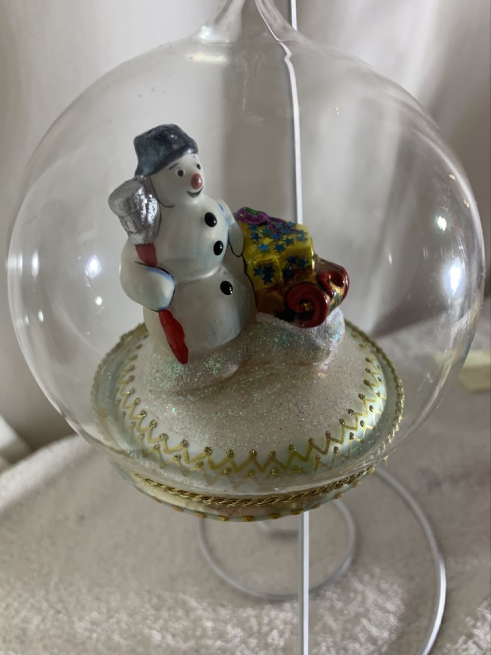 Jolly Fellow  (Snowman) ornament collectible - Main Image 2