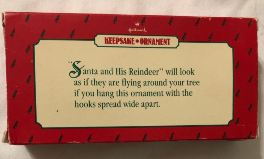 Santa And His Reindeer  ornament collectible - Main Image 2
