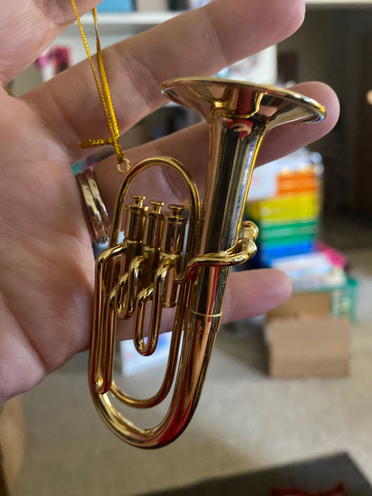 Gold Tuba  ornament collectible - Main Image 1
