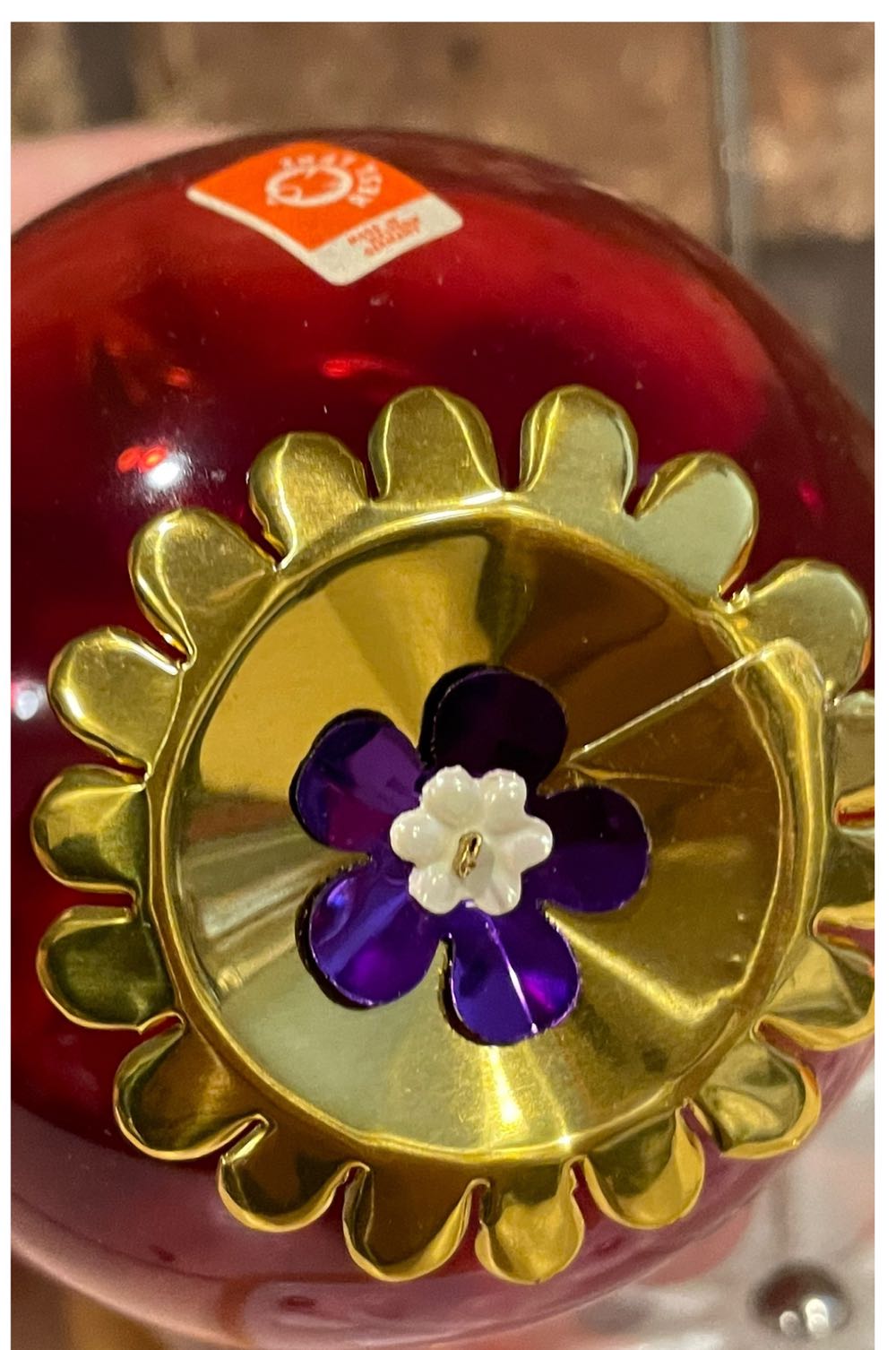 Resl Lenz - Red - Apple - Christmas Tree (Fruit) ornament collectible - Main Image 2