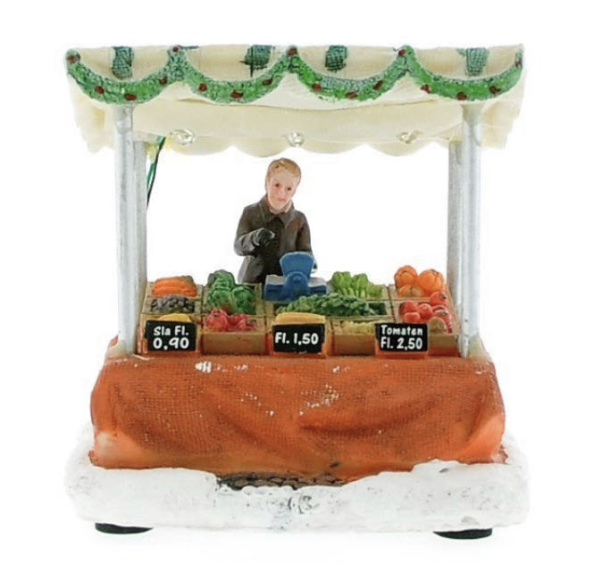2985370 Vegetable Store With Lighting - Table Accent (Food Trucks And Vendors) ornament collectible - Main Image 1
