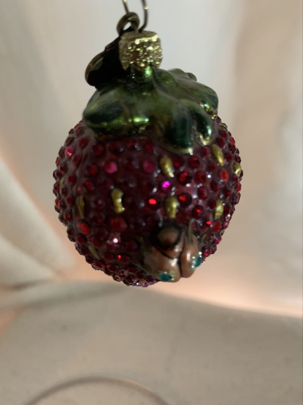 Strawberry With Lady Bug  (Christmas Tree Ornament) ornament collectible - Main Image 2