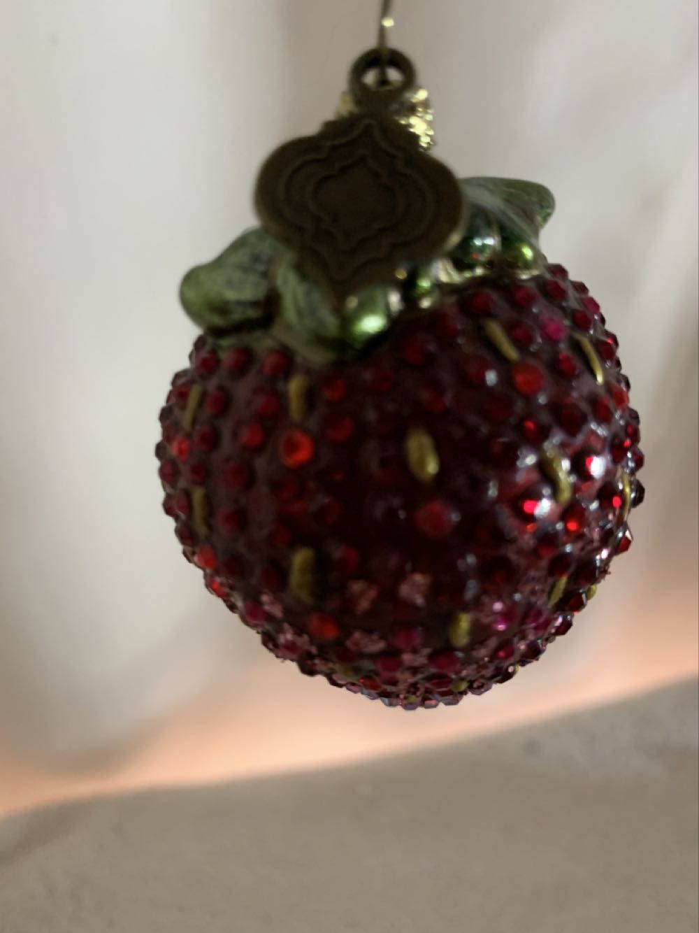 Strawberry With Lady Bug  (Christmas Tree Ornament) ornament collectible - Main Image 4