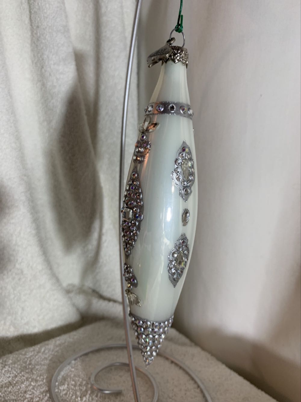 Pearlescent Drop w/ Jewels  (Christmas Tree Ornament) ornament collectible - Main Image 2