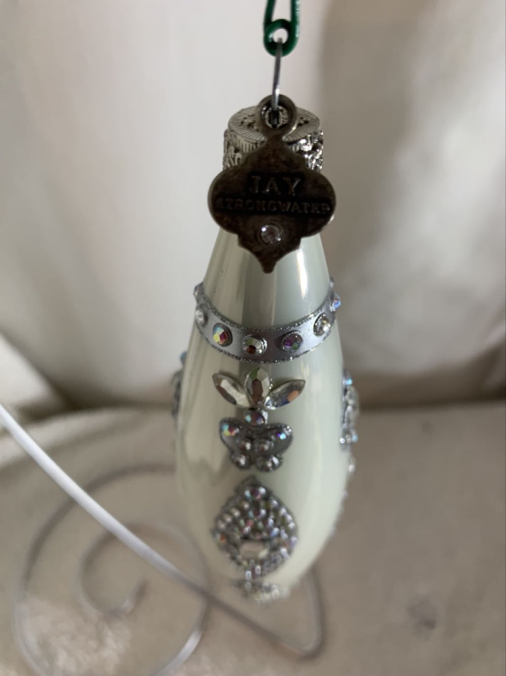 Pearlescent Drop w/ Jewels  (Christmas Tree Ornament) ornament collectible - Main Image 3