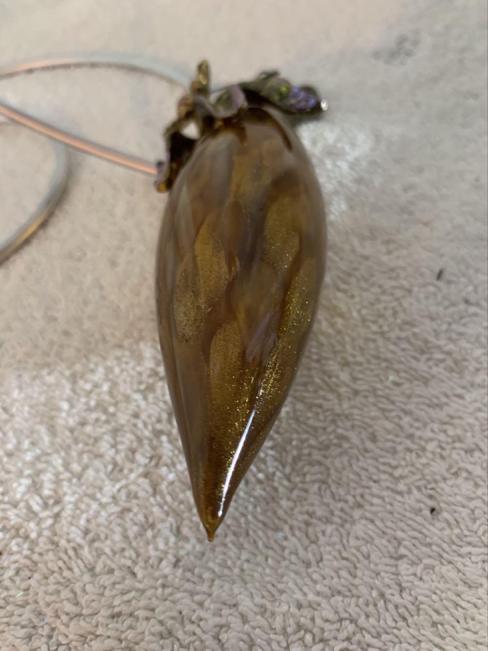 Brown Teardrop w/ Bee  (Jungle) ornament collectible - Main Image 4