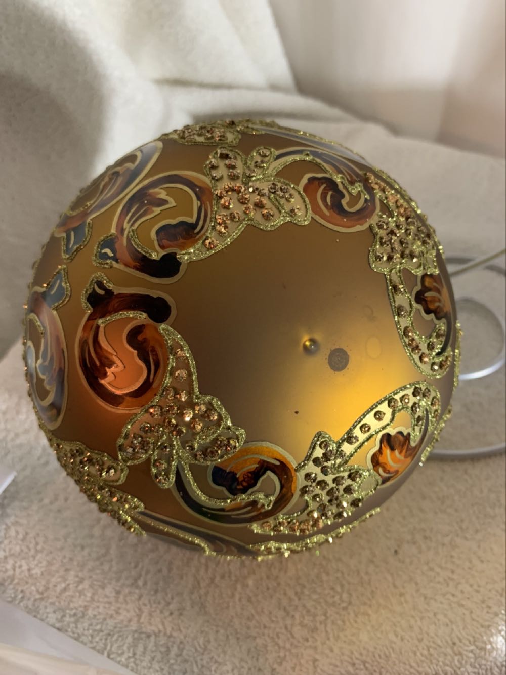 Golden Brown Paisley  (Christmas Tree Ornament) ornament collectible - Main Image 4