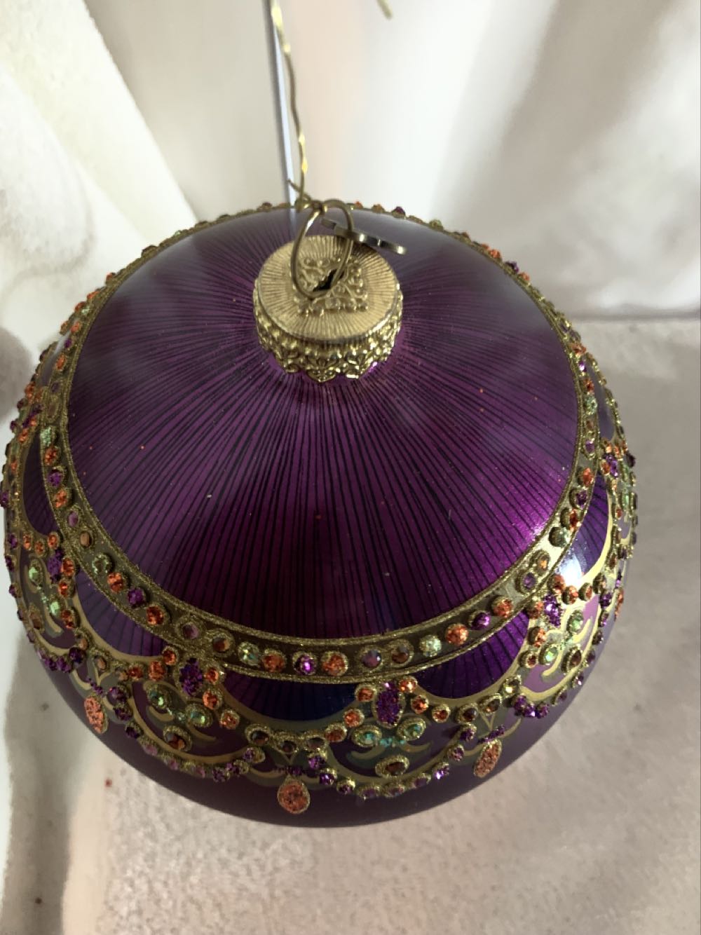 Purple Ball w/ Swag (Christmas Tree Ornament) ornament collectible - Main Image 2