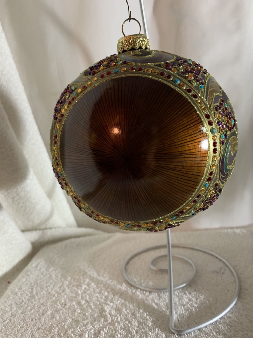 Large Brown Paisley Ball  (Christmas Tree Ornament) ornament collectible - Main Image 3