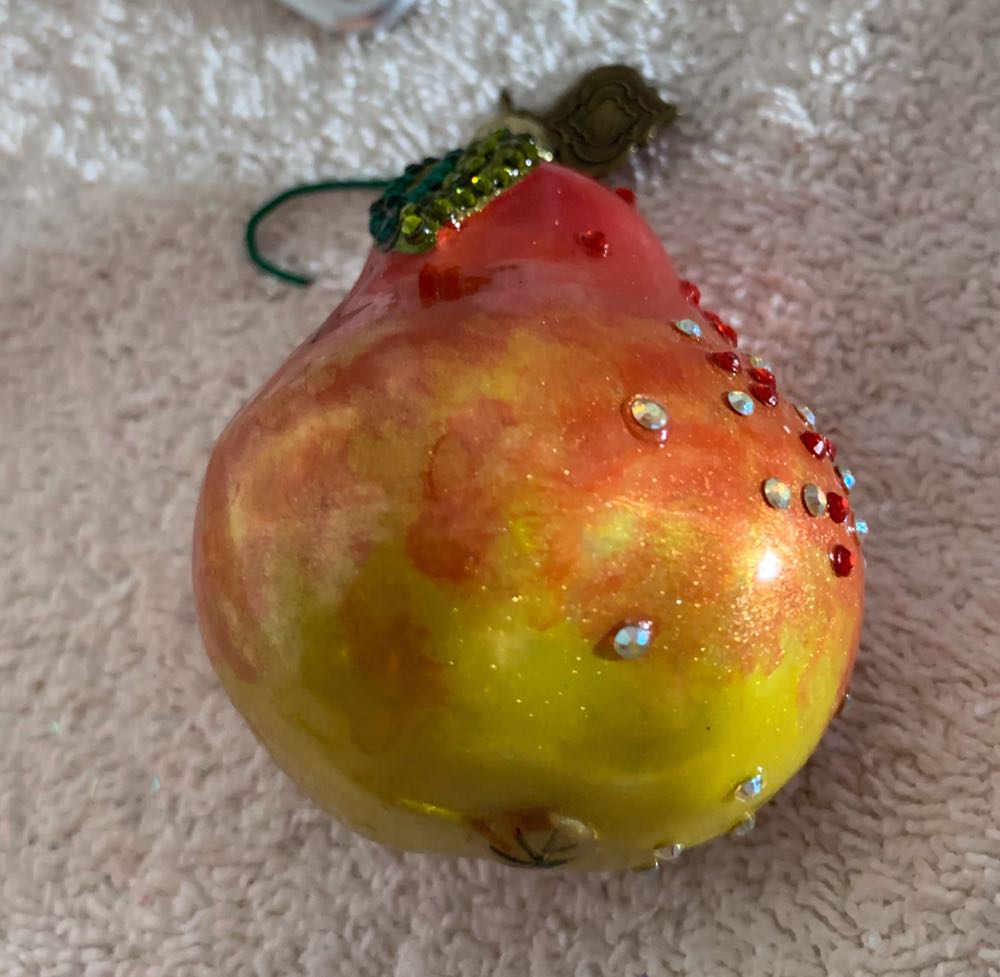 Pear w/ Bee & Leaf  (Christmas Tree Ornament) ornament collectible - Main Image 4