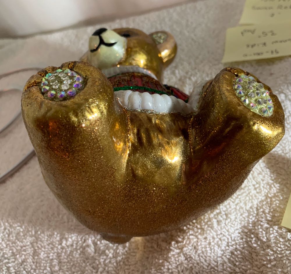 Gold Teddy Bear  (Teddy Bears) ornament collectible - Main Image 4