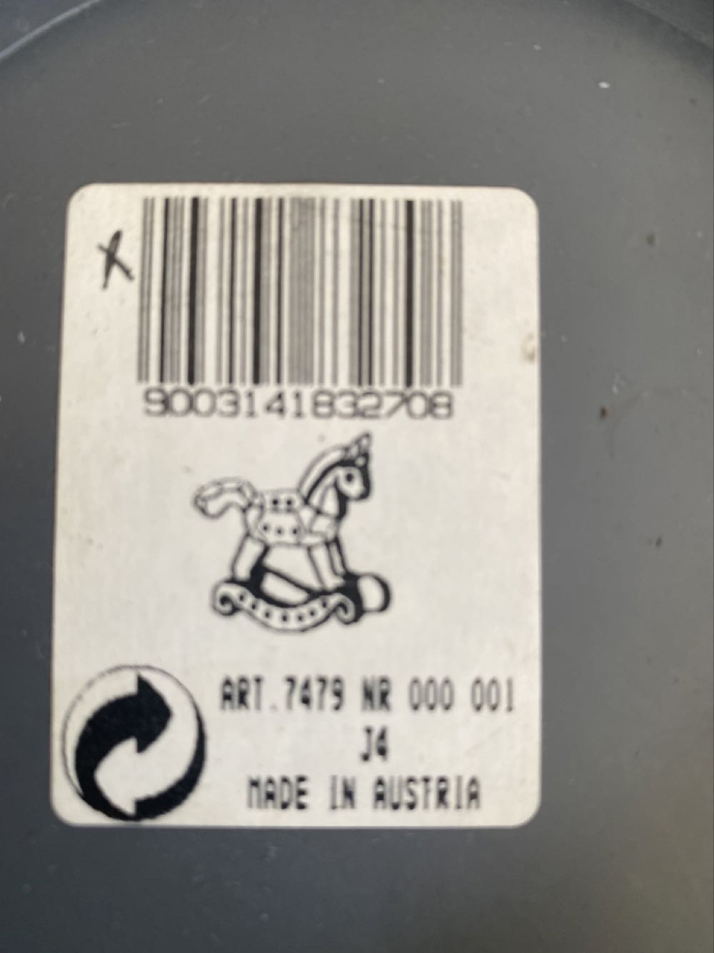 Authentic Swarovski Crystal Figurine: 2-7 8” Rocking Horse Collectible No.183270 Retired Made In Austria  ornament collectible [Barcode 9003141832708] - Main Image 2