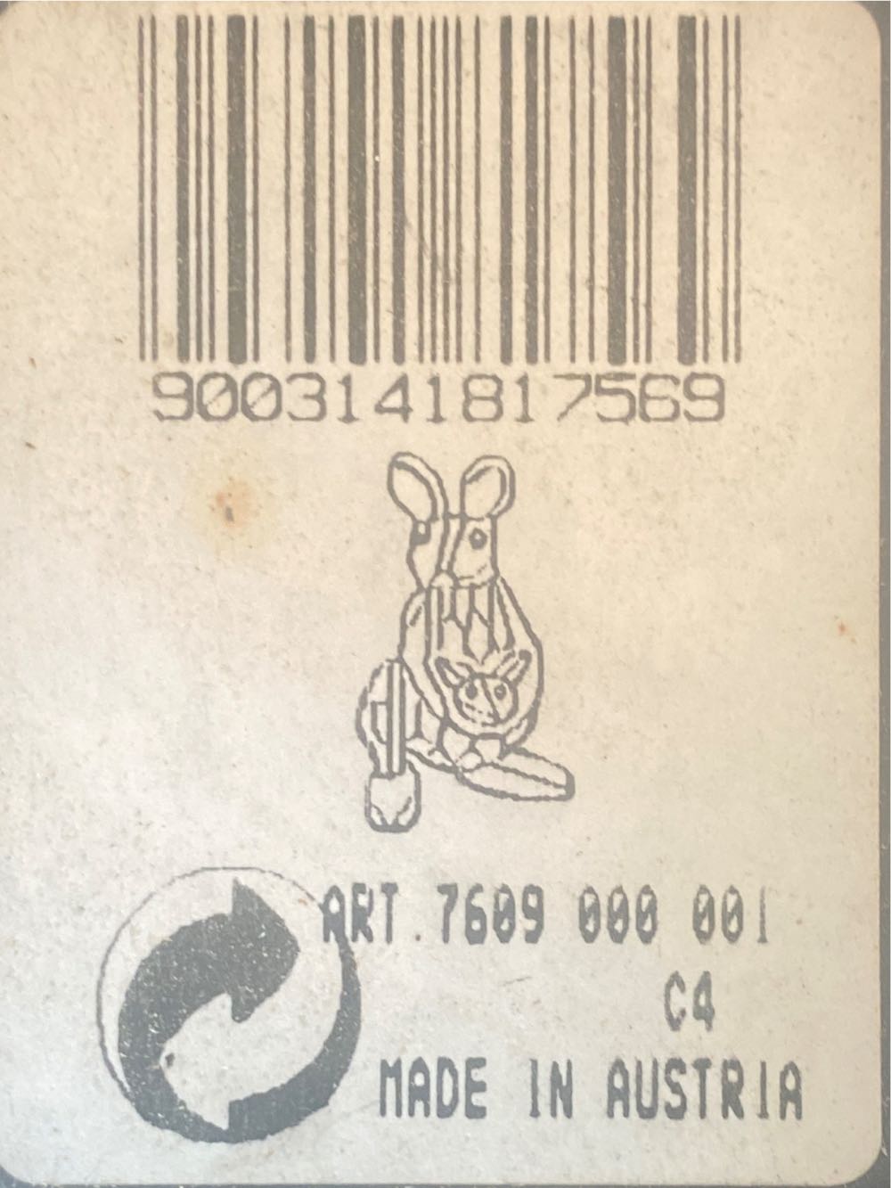 Swarovski Figurine Kangaroo With Baby 181756  ornament collectible [Barcode 9003141817569] - Main Image 3