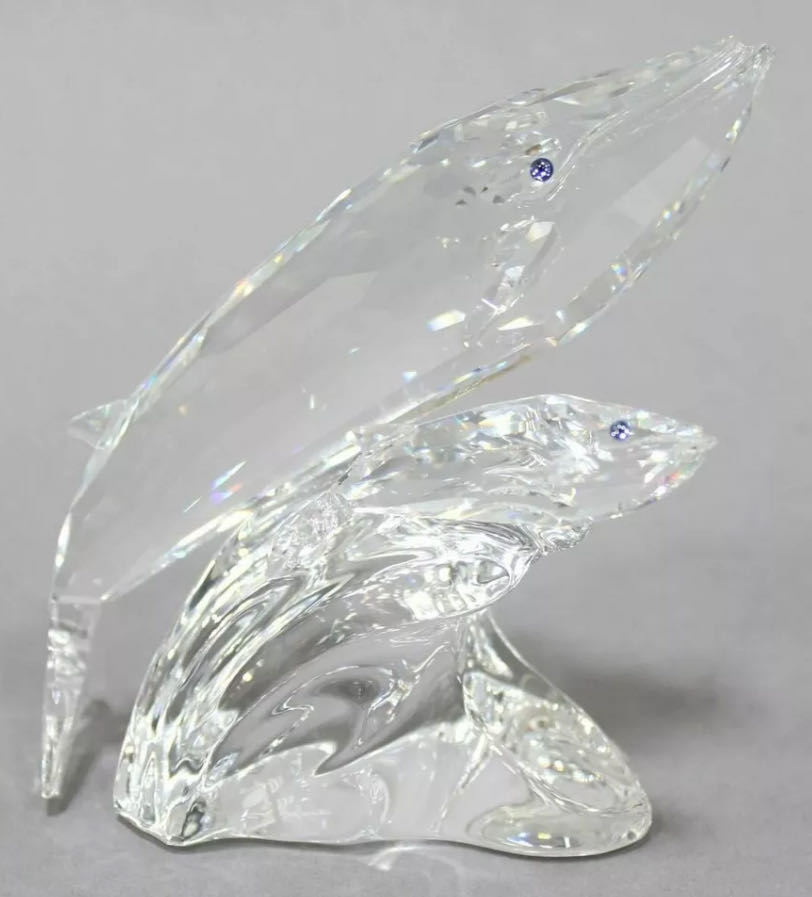 Swarovski SCS Annual Edition 1992 Whale Care For Me - SCS Annual Edition Ornament (Mother And Child) ornament collectible - Main Image 2