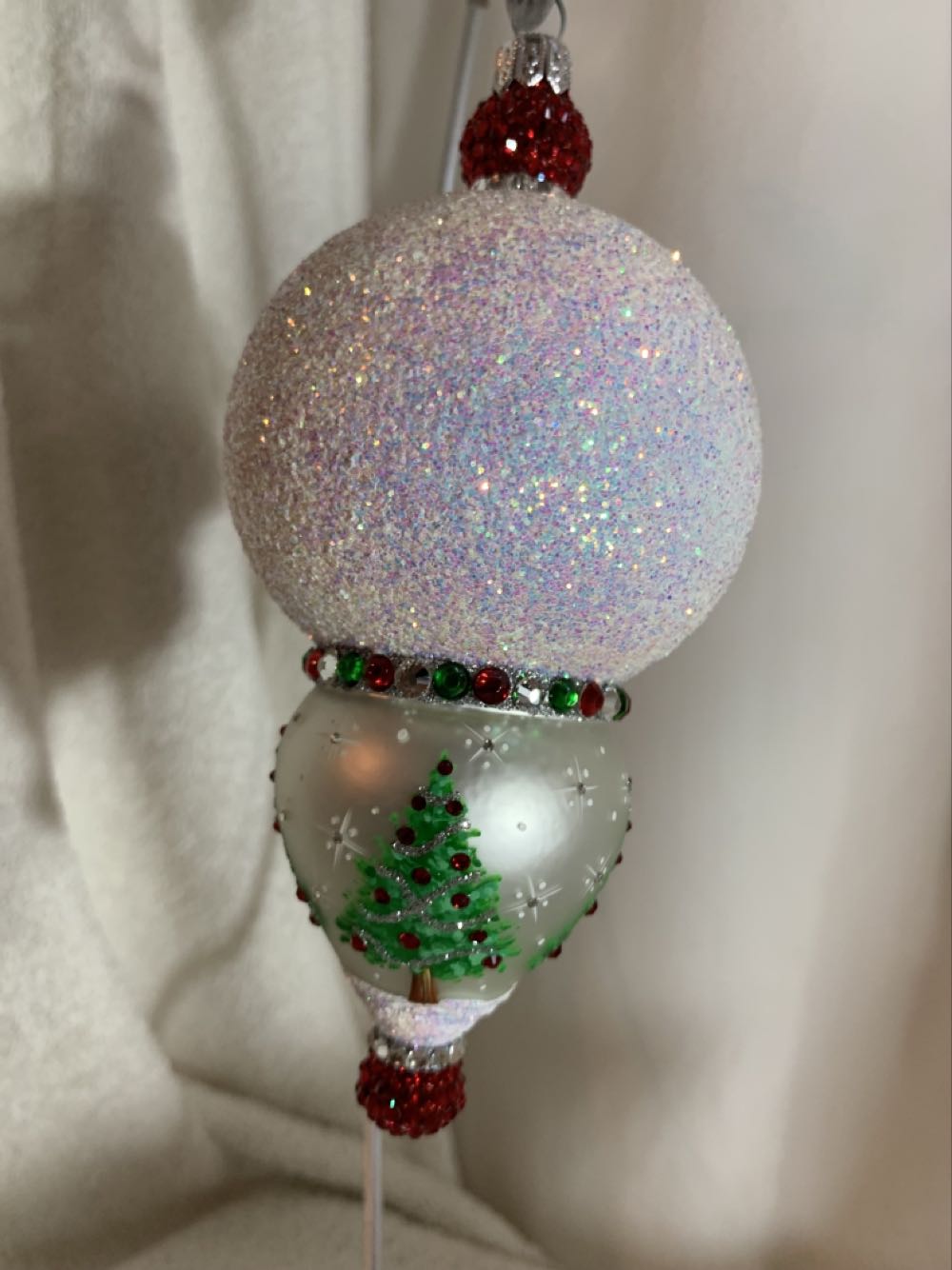 The Pendant, Winter Fun, Pearl: Red & Green - Neiman Marcus (Christmas Tree Ornament) ornament collectible - Main Image 4