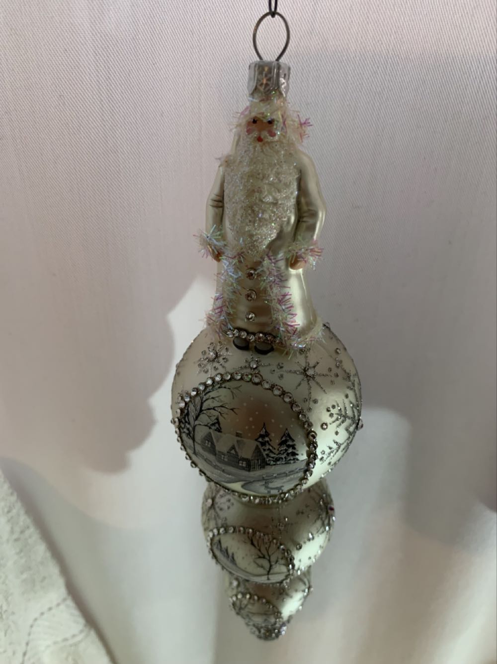 Grand Sopelle, Silver & Platinum - Peachtree Place (Santa) ornament collectible - Main Image 2