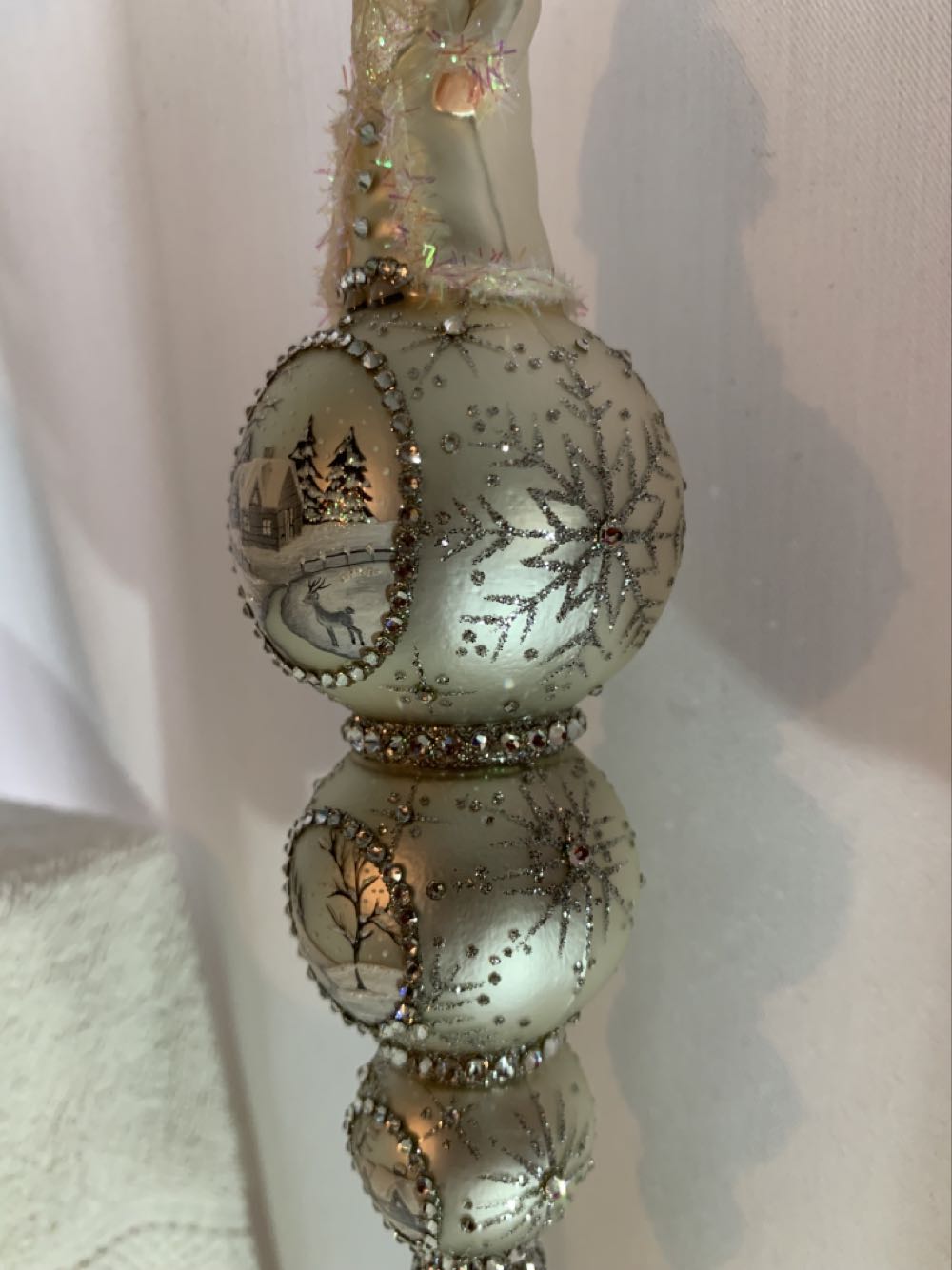 Grand Sopelle, Silver & Platinum - Peachtree Place (Santa) ornament collectible - Main Image 3