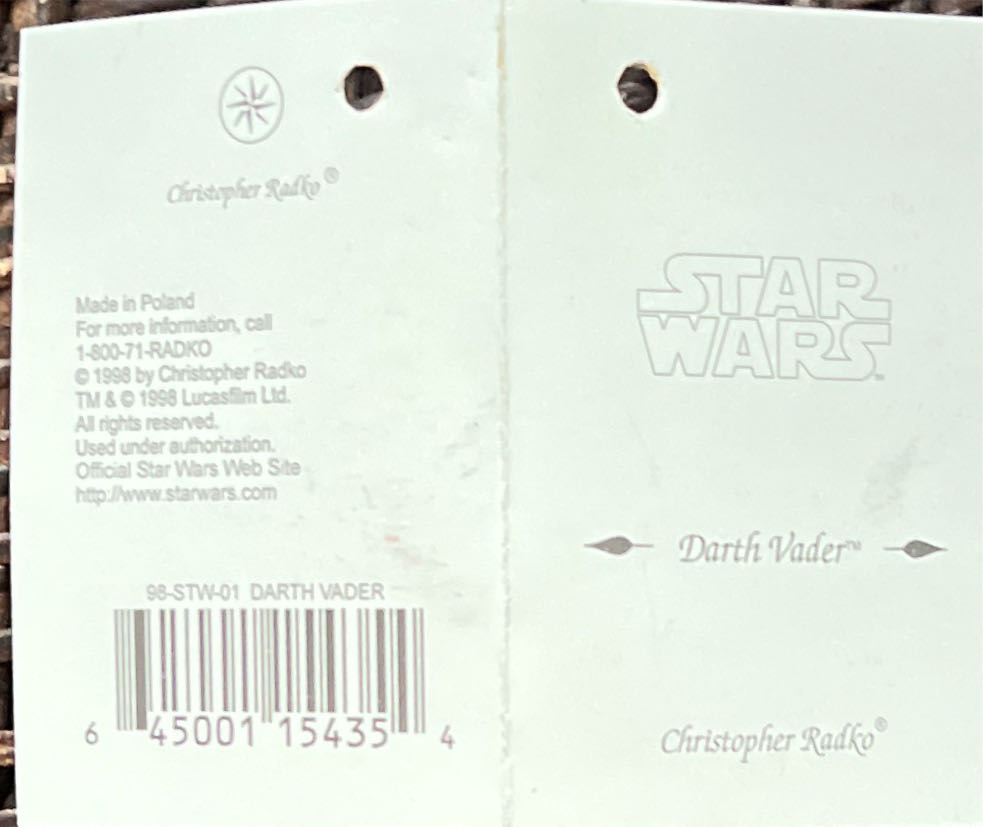 Darth Vader - Studio Collection (Star Wars) ornament collectible [Barcode 645001154354] - Main Image 4