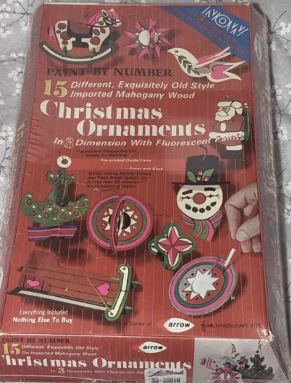 Arrow - Wood - 3D - Snowman - Head - Snowman (Paint By Number) ornament collectible - Main Image 3