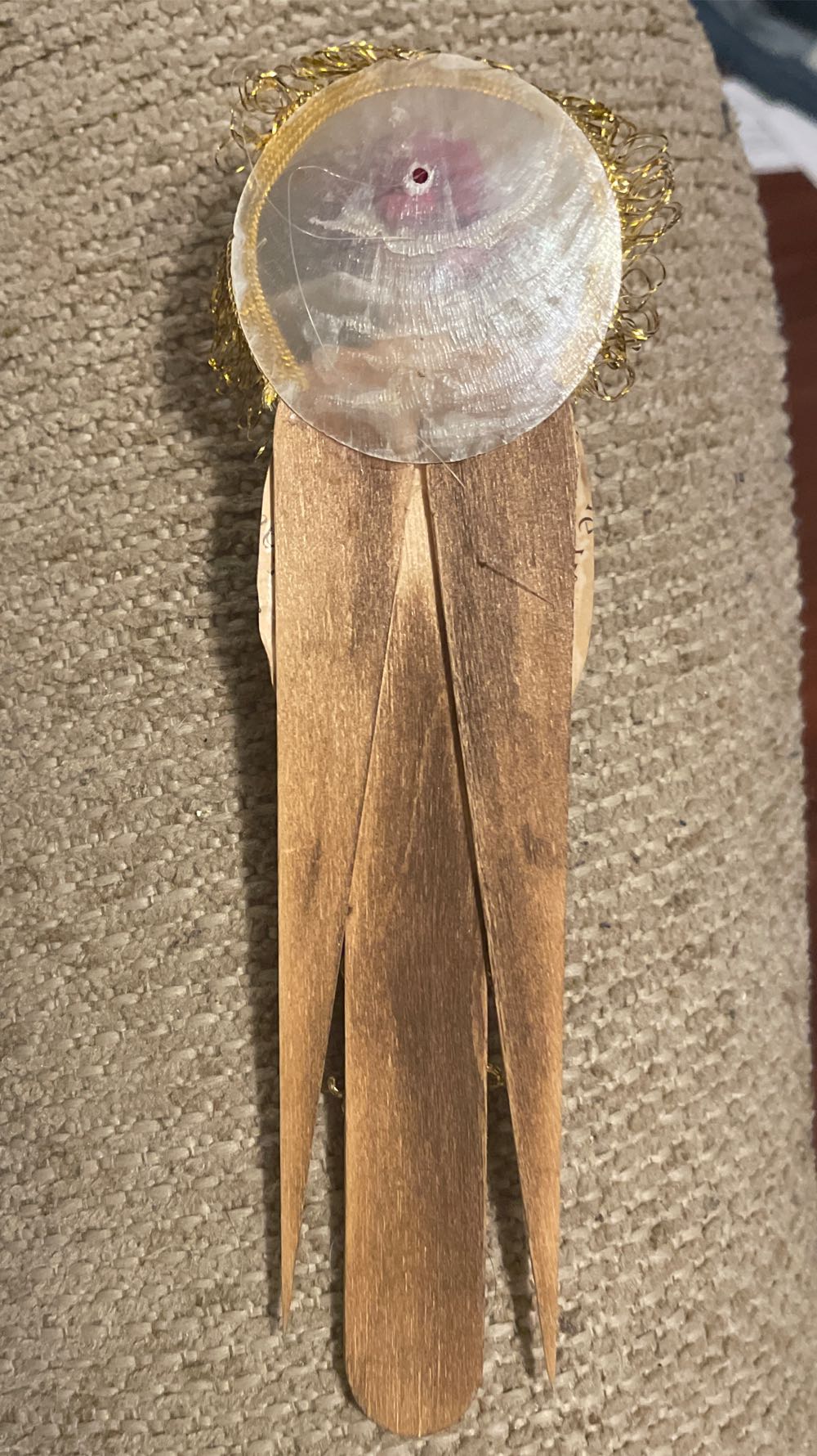 Angel - Craft Stick - Red Hair - Angel (Craft Stick) ornament collectible - Main Image 2